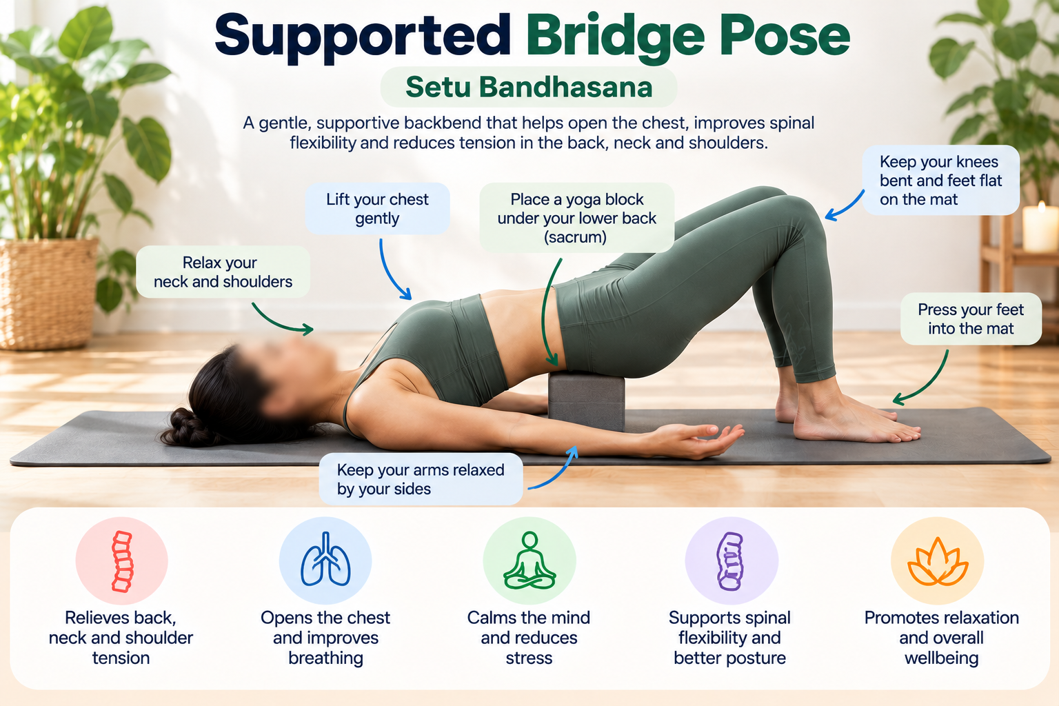 Supported Bridge – Setu Bandhasana