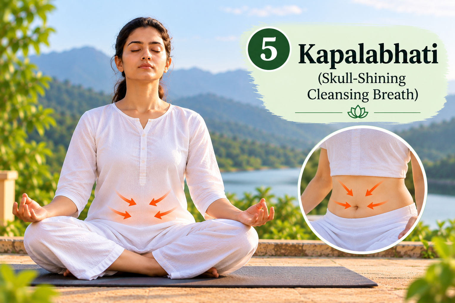 5. Kapalabhati (Skull-Shining Cleansing Breath)