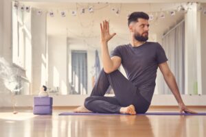 Yoga Poses for Lower Back Pain (Half fish pose)