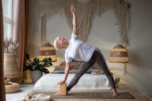 Extended Triangle Pose Block 
