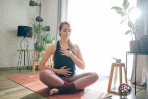 yoga for period cramps (Diaphragmatic Breathing)
