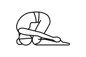 yoga poses for bloating(Rabbit Pose)