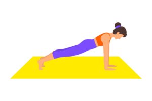 High Plank (Dandasana) - Pose of Sun Salutation series