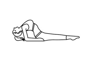 yoga poses for bloating(Half-Fish Pose)