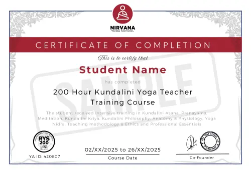 online yoga certificate 