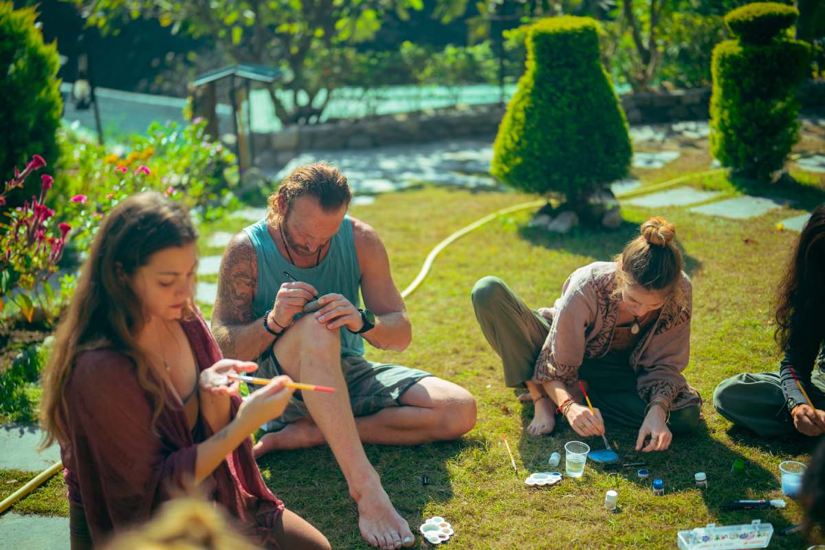 Students of Nirvana Yoga School