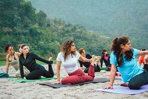 Ganga beach yoga