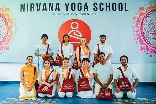 Students of Nirvana yoga school, India