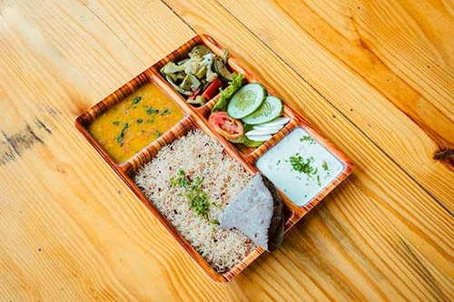 Food at Nirvana yoga school, Rishikesh
